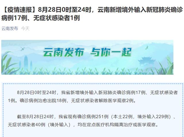 云南新增确诊病例1例(云南新增确诊病例行动轨迹)