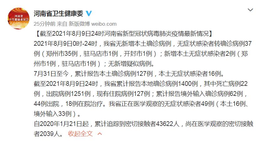 河南省新增本土确诊病例1例(河南省新增新冠肺炎本地确诊病例1例) 河南省新增本土确诊病例1例(河南省新增新冠肺炎本地确诊病例1例)