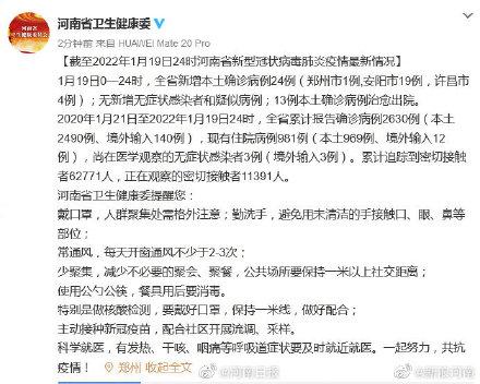 河南省新增本土确诊病例1例(河南省新增新冠肺炎本地确诊病例1例) 河南省新增本土确诊病例1例(河南省新增新冠肺炎本地确诊病例1例)